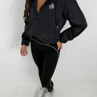 Willow long sleeved hooded wind breaker zipped all season rain proof jacket