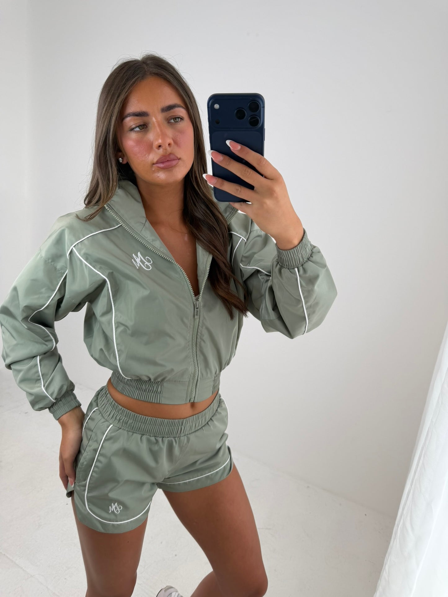 CIERRA miniminx windbreaker + shorts co-ord SAGE